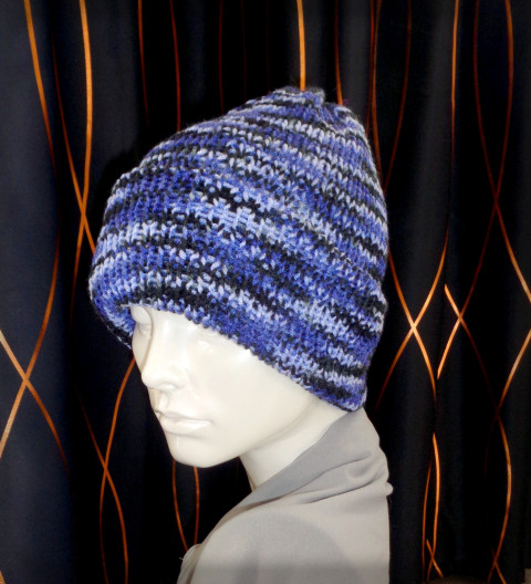 Pestrobarevný kulich no.9 kulich zima čepice pletení akryl duhový barevný veselý univerzální duha pestrobarevný unisex pokrývka hlavy módní doplněk hřeje 