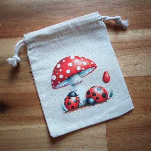 Sáček s nažehlovačkou no.5 pytlík sáček váček obal obrázek drobnost zvířátko 