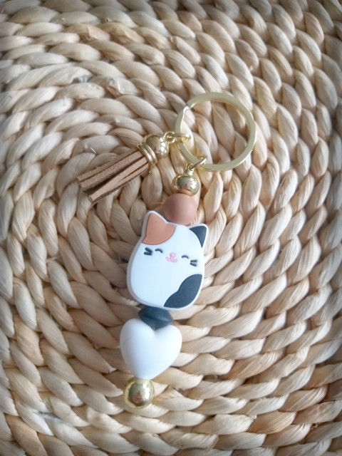Strakatá Kočička šperk přívěsek doplněk kočka kočička veselé kotě kočičí koťátko zvířátko kocourek na tašku silikon na klíče srandovní zíábava 