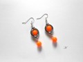 Náušnice hadí oranžové (287/19)