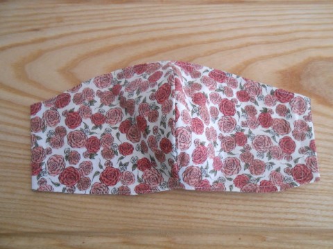 Rouška bílá s kytičkami rouška roušky ústenka šité šitá  