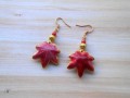 Náušnice cloisonné listy javorové