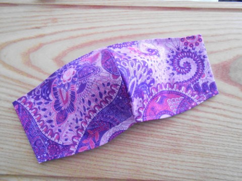 Rouška fialová vzorovaná rouška roušky ústenka šité šitá  