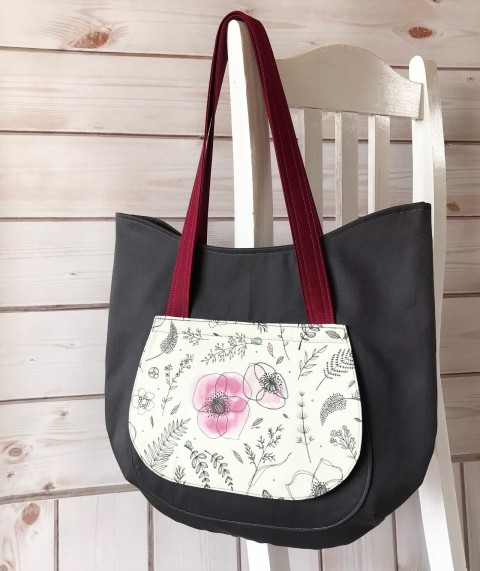 Tmavě šedá s vínovou ... kabelka taška dívčí veselá mentol 