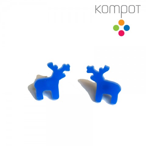 SOBÍCI, pecky :: modré chirurgická hypoalergenní alergiky antialergenní sob sobík sobíci plexi jelen kompot alergie chirurgická ocel jelínek plexisklo los soby plexiglass nealergizující chirurgický losík losy losíci 