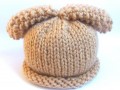 Pletená čepička králíček